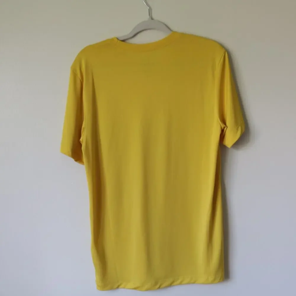 Men's Nike Dri Fit Yellow Short Sleeve Shirt‎ Crewneck Small